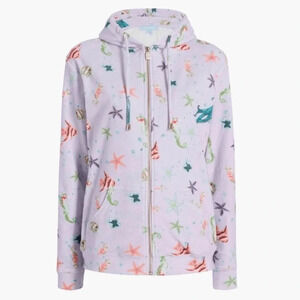 HILL HOUSE The Allie Zip Up 100% Cotton Purple
Sea Creature Jacket Size S NWT